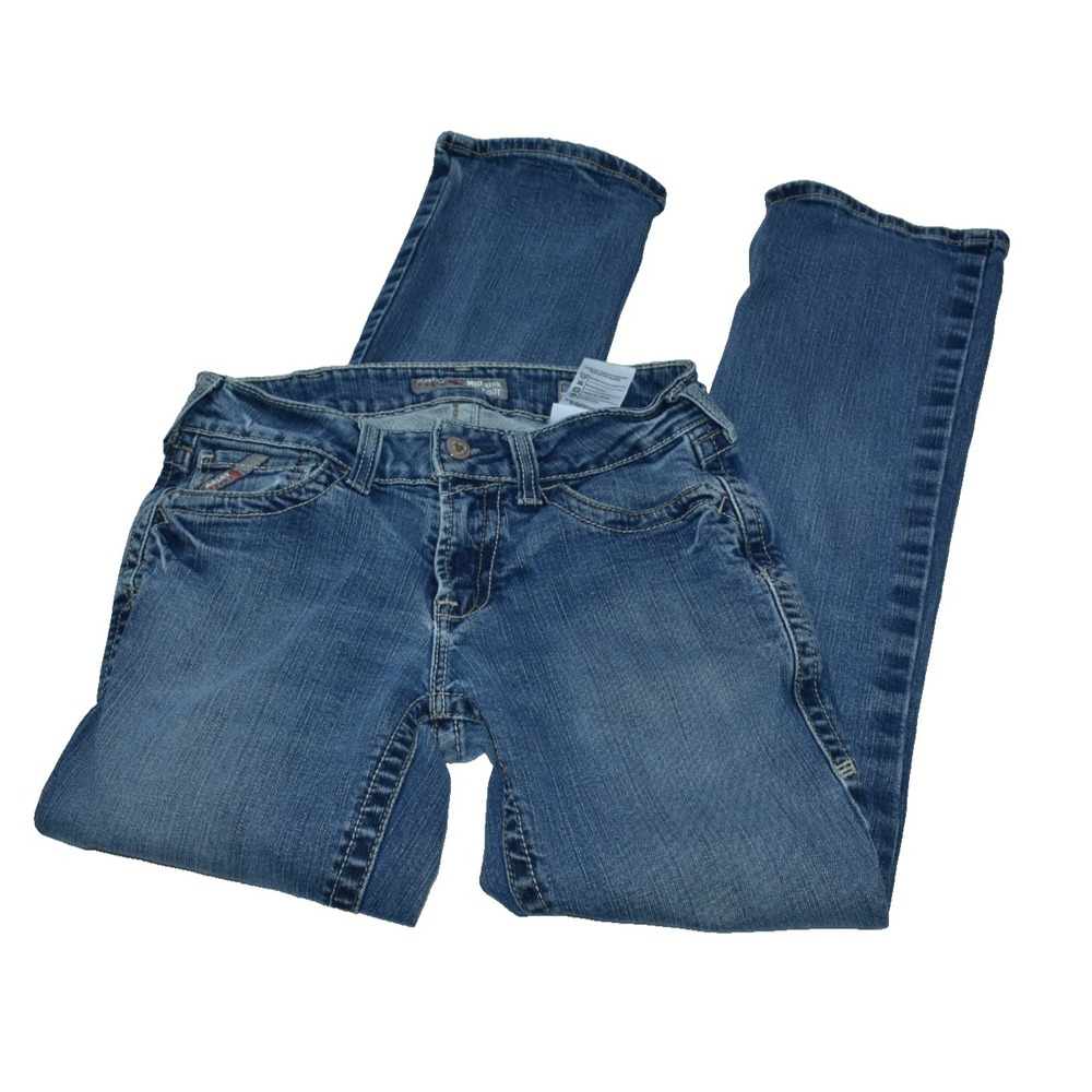 Ariat FR DuraLight Women Jeans Size 28R Mid Rise Boot Cut Denim Distressed